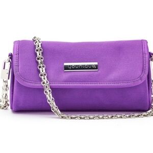 Younique Purple Satin Crossbody bag or Clutch